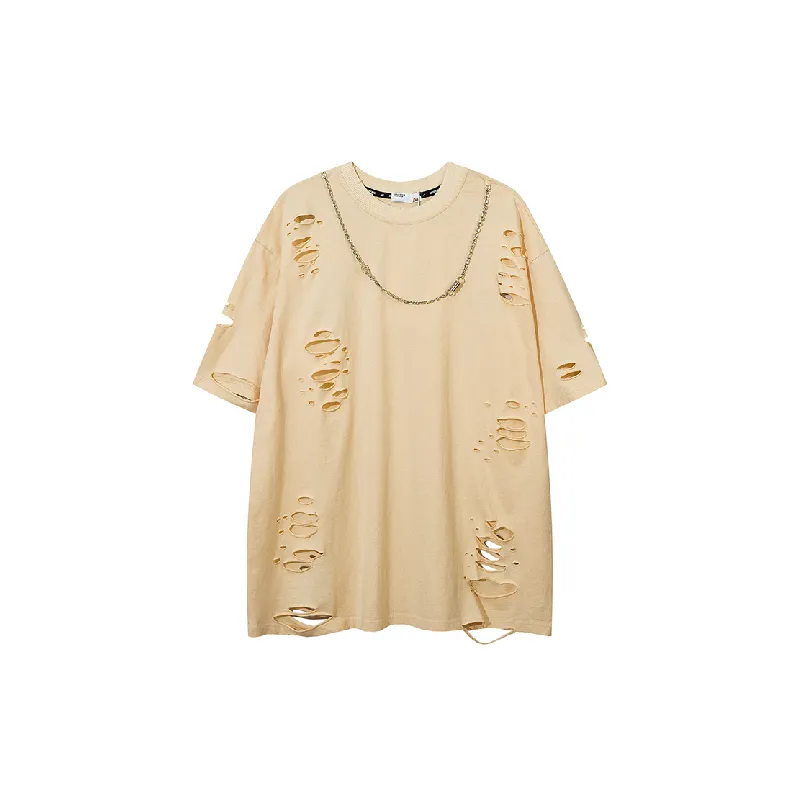 Street Ripped Cotton T Shirt-8