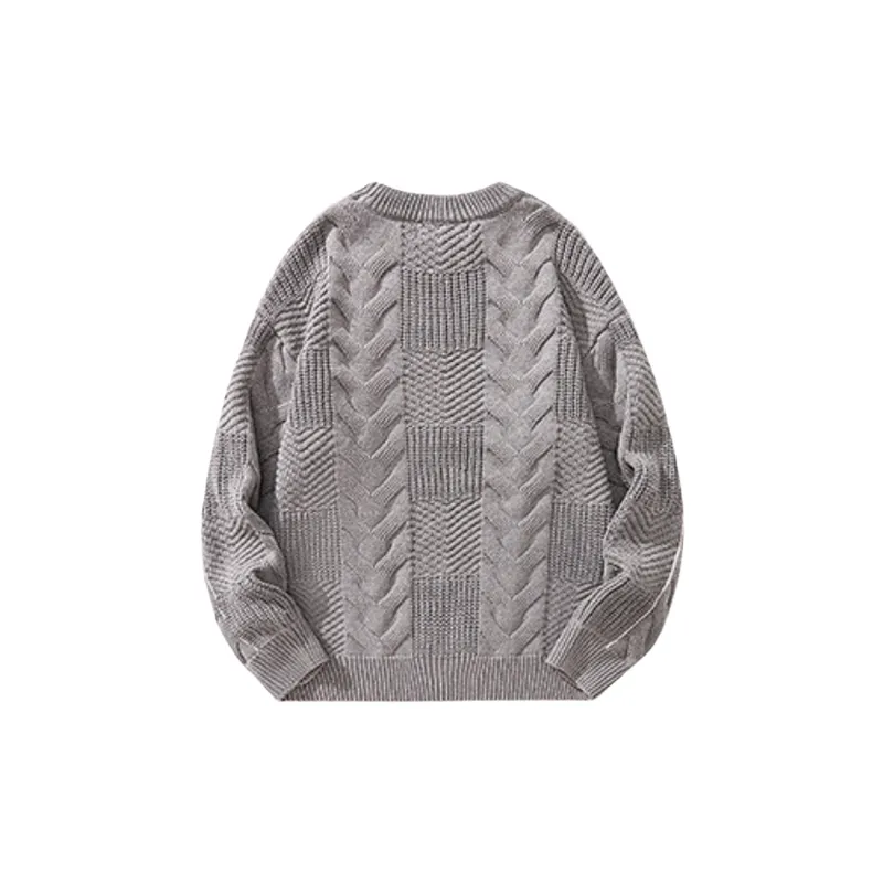 Retro Loose Cotton Sweater-1