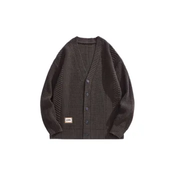 Retro V Neck Cardigan For Fashionable Loose Large Size Casual Sweatshirt