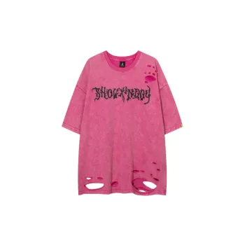 Retro Washed Blended Synthetic Fabrics T Shirt