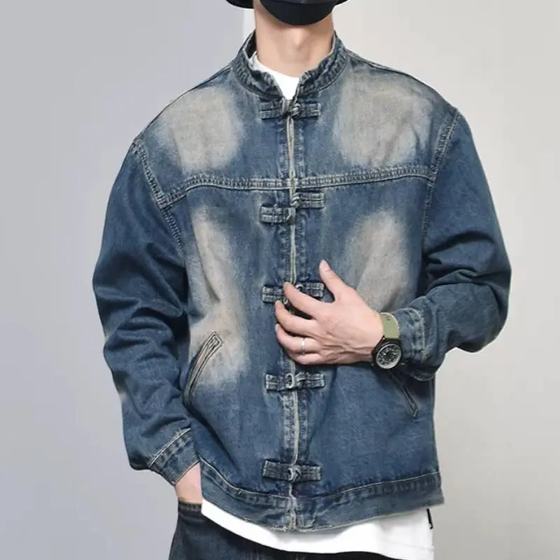 Retro Distress Denim Jacket-2
