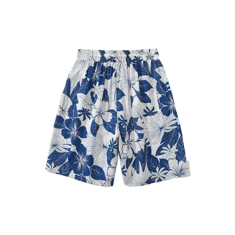 Retro Casual Polyester Casual Shorts-1