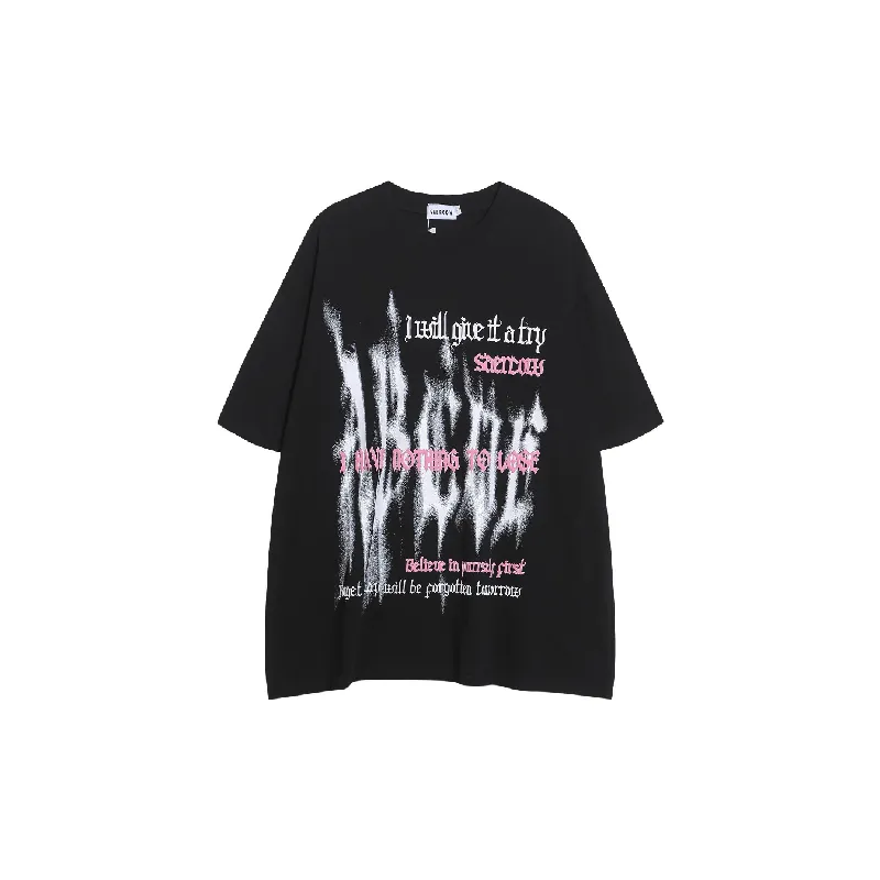 Fashionable Loose Cotton T Shirt-4