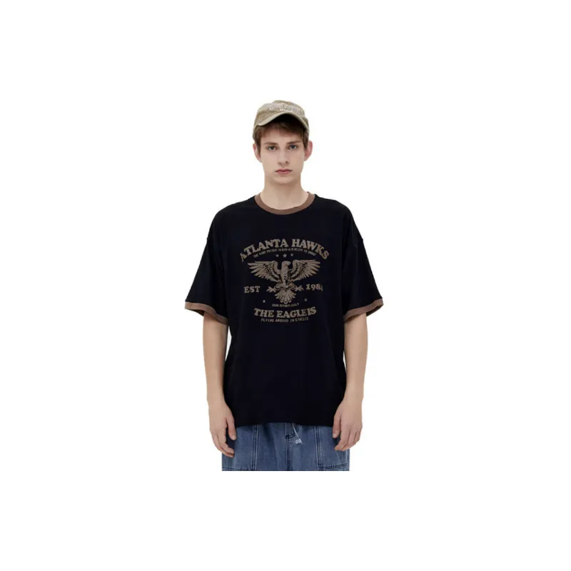 Retro Casual Cotton Blended Fabric T Shirt Unisex-2