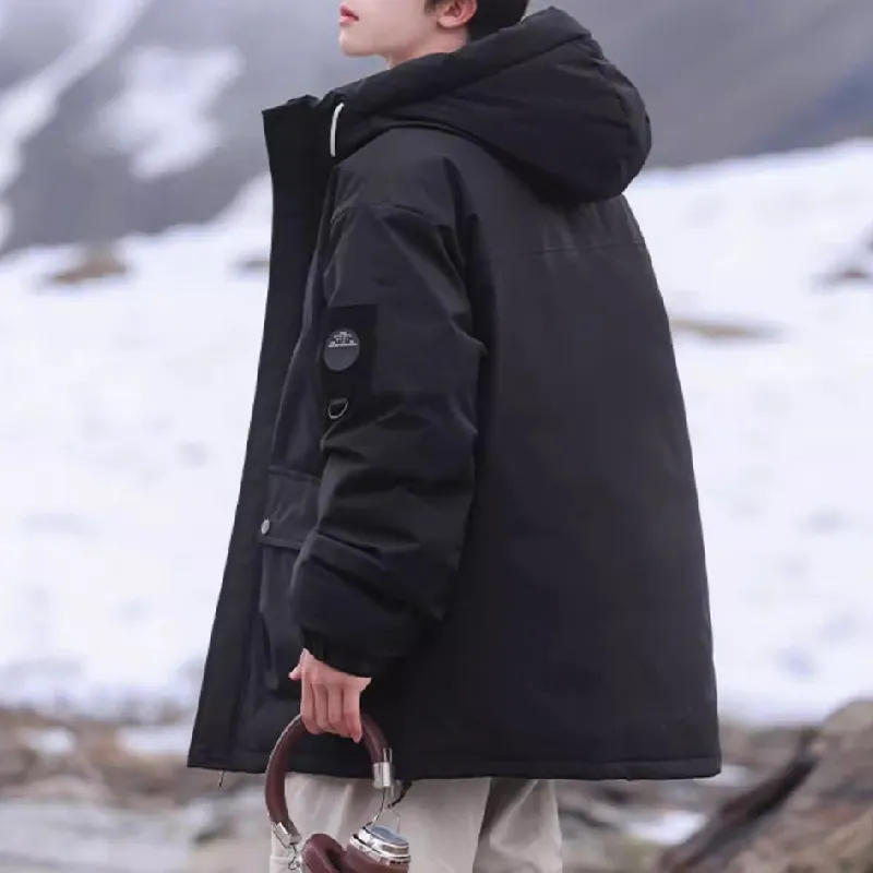Loose Warming White Duck Down Jacket-7