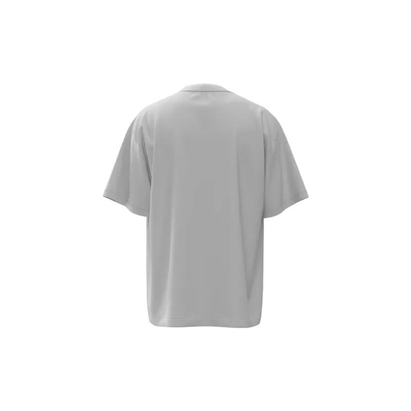 Retro Letter Combed Cotton T Shirt-1