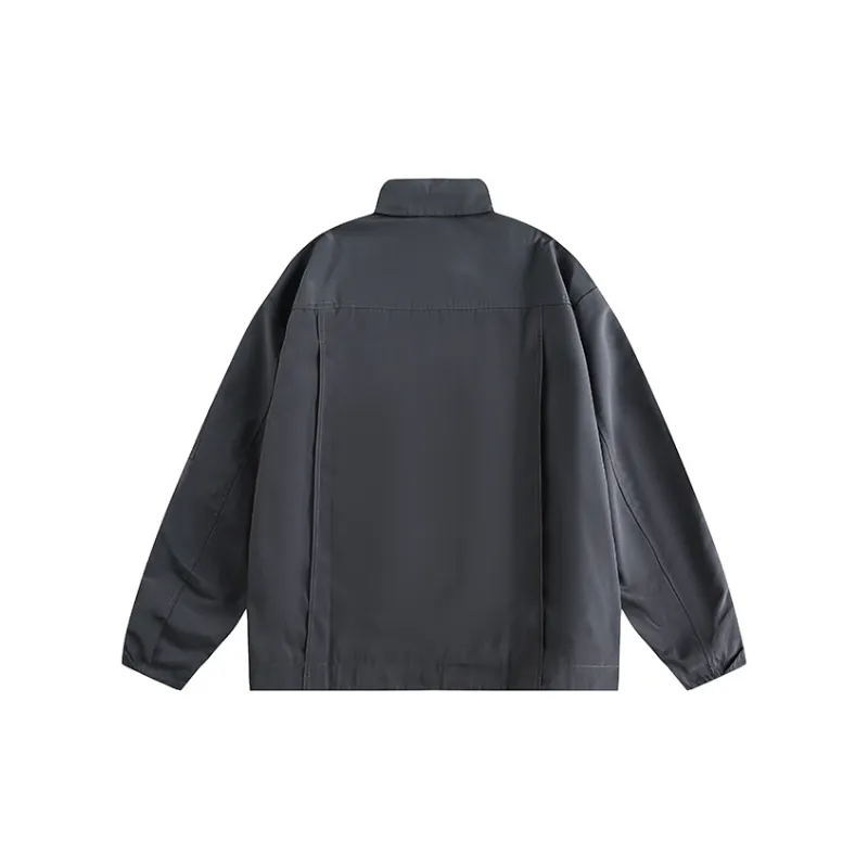 Retro Functional Frock Laps Large Pocket Button Jacket-1