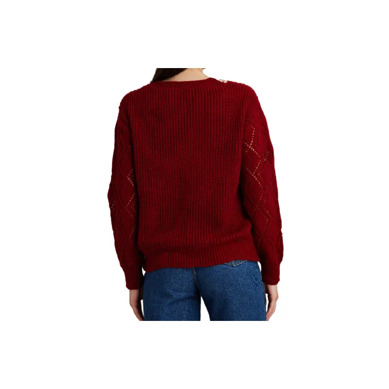 Casual Geometric Polyester Sweater Women-1