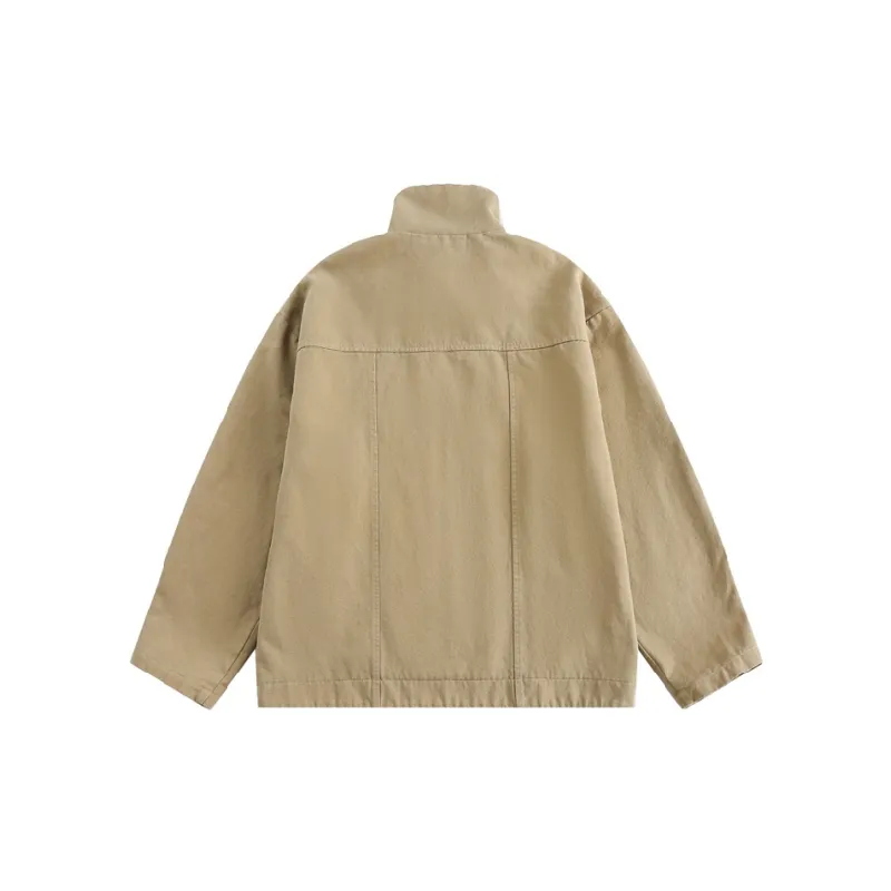 Retro Washed Loose Cotton Jacket-1
