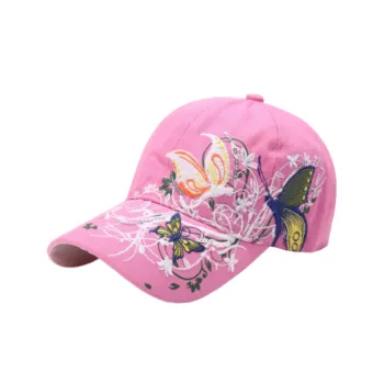 Sequins Butterfly Embroidered Baseball Cap