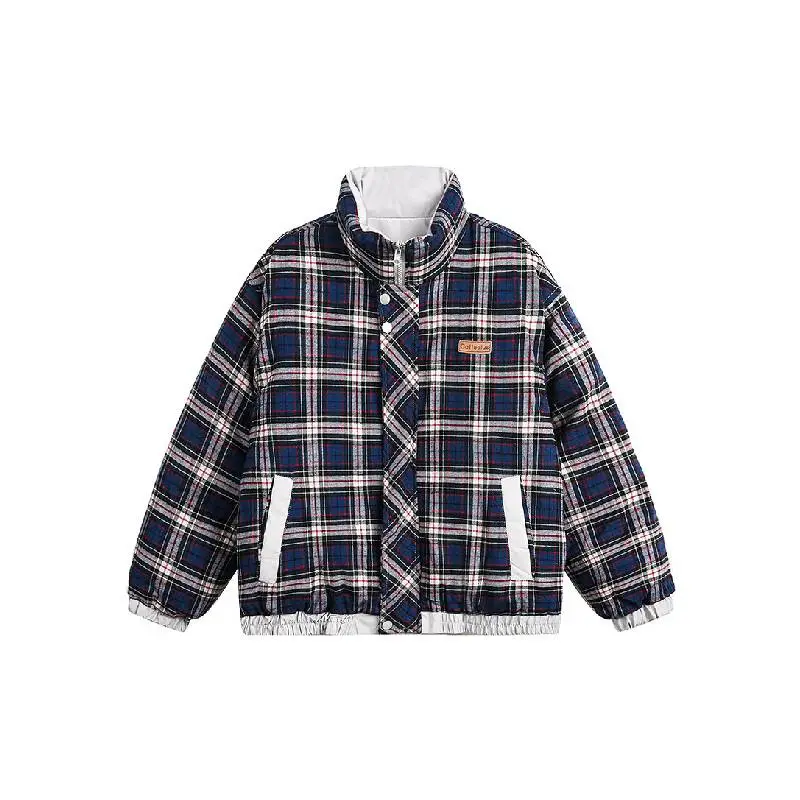 Casual Plaid Quilted Jacket-7