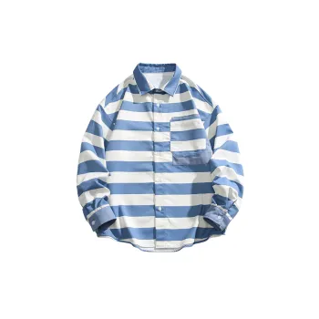 Casual Striped Acrylic Fibres Shirt