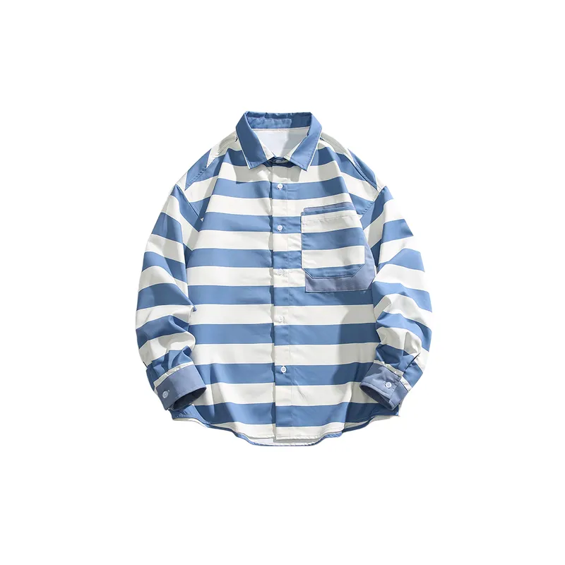 Casual Striped Acrylic Fibres Shirt-4