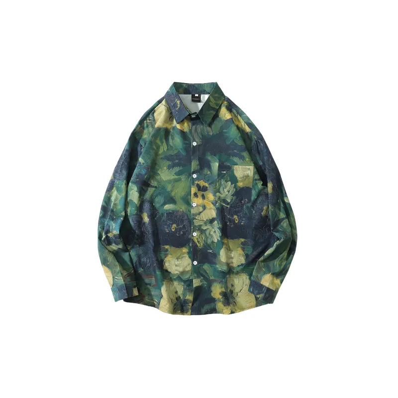Retro Loose Long Sleeve Shirt-0