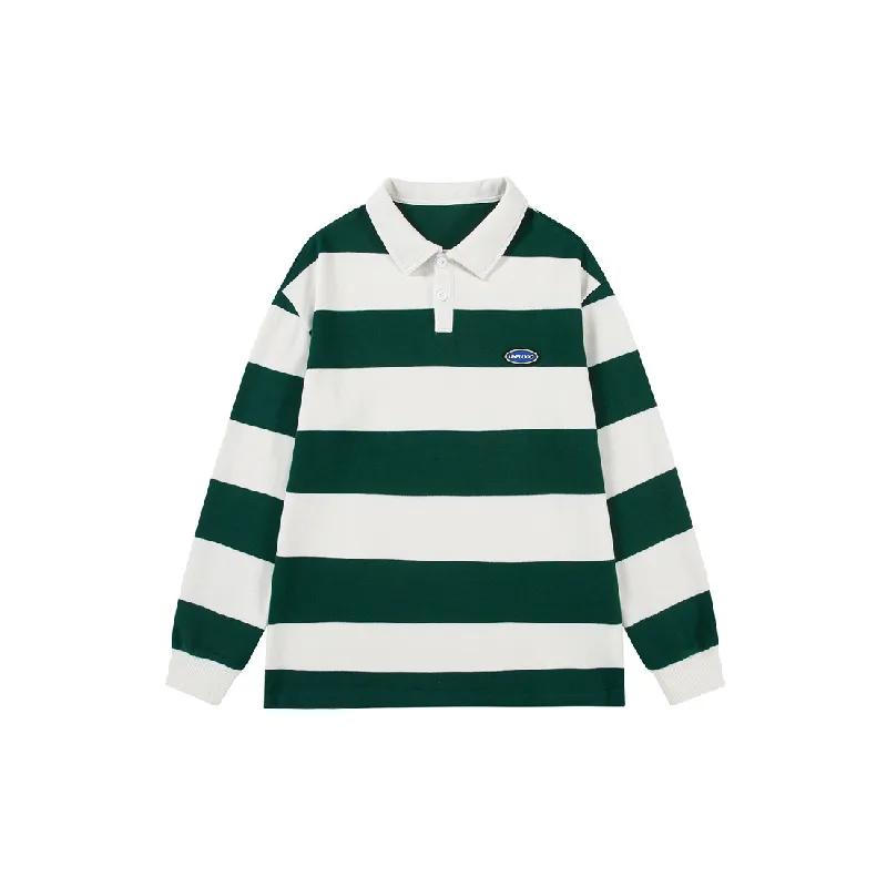 Striped Loose Cotton T Shirt-4