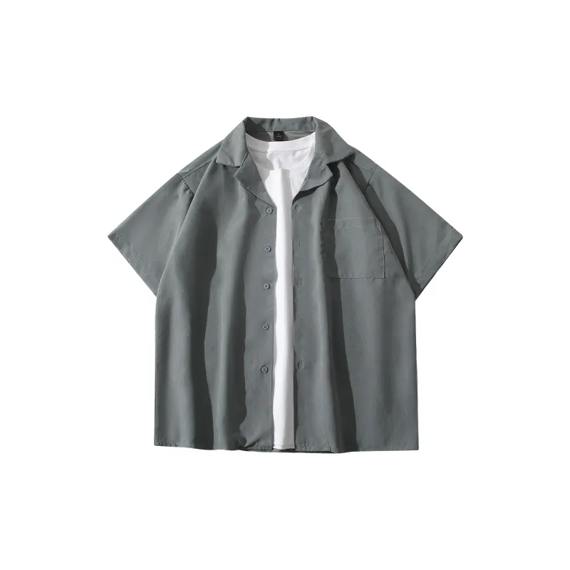 Retro Casual Blended Synthetic Fabrics Shirt-0
