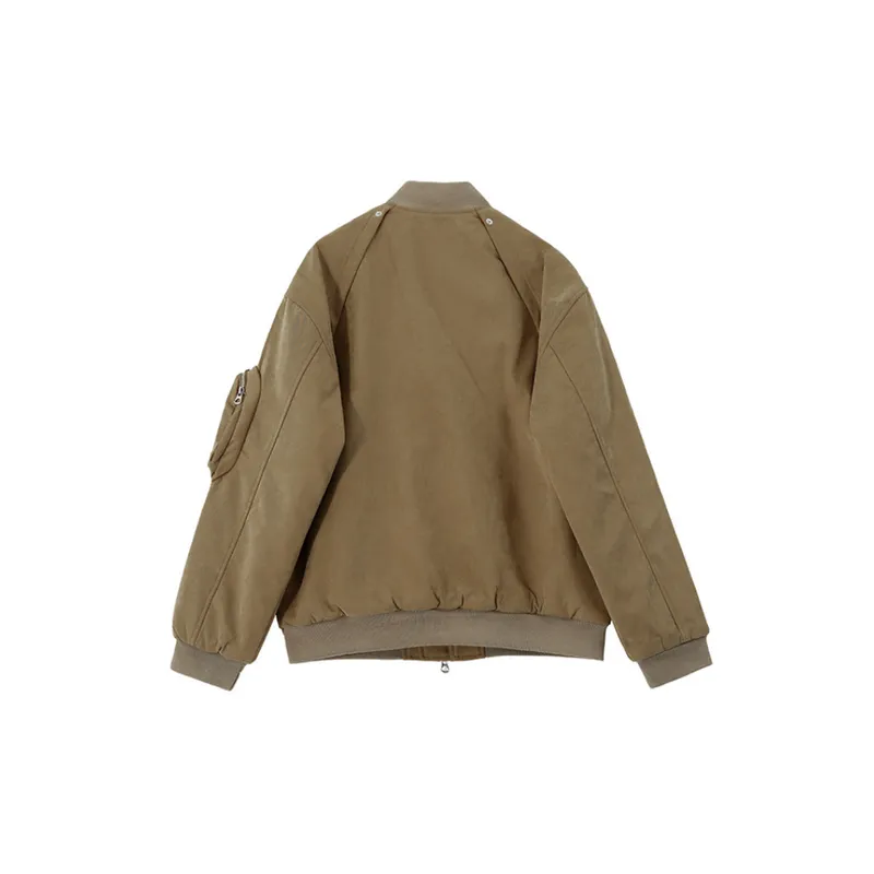 Simple Loose Quilted Jacket-4