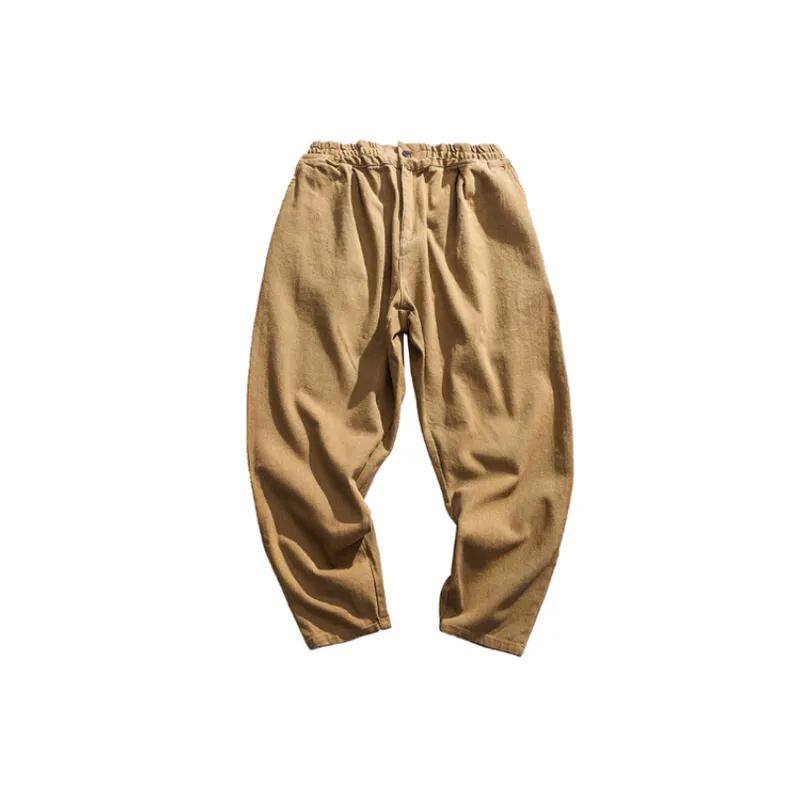 Loose Solid Color Versatile Trousers-2