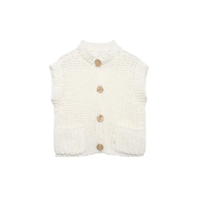 Glamorous Plain Polyester Vest-1