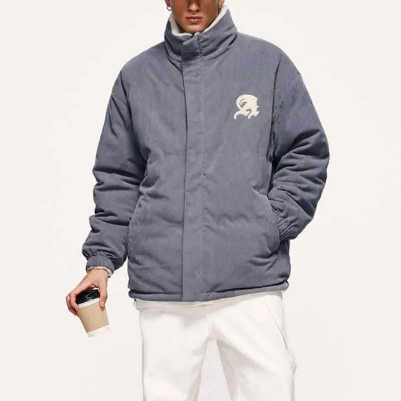 Embroidery Warming Polyester Quilted Jacket-12