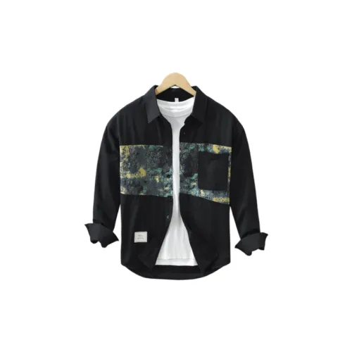 Stitching Long Sleeve Trendy Loose Casual Shirt