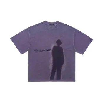 Spring And Summer National Tide Brand American Wash Old Direct Spray Figure Printing Shoulder Loosen Version Tide T Shirt