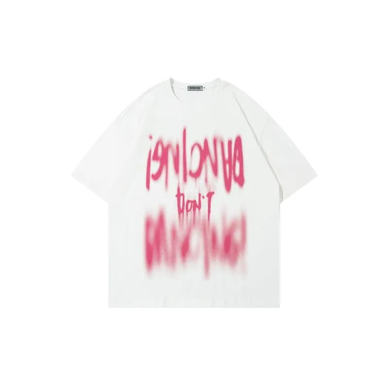 Graffiti Letter Short sleeved T shirt-2