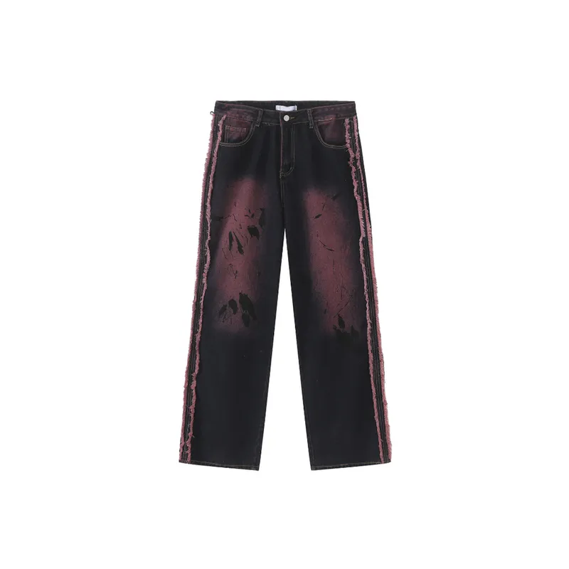 Casual Ringed Loose Tie Dye Jeans