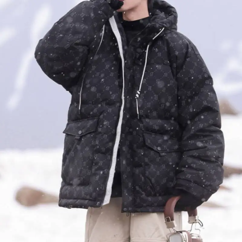 Fashionable Simple White Duck Down Jacket-2