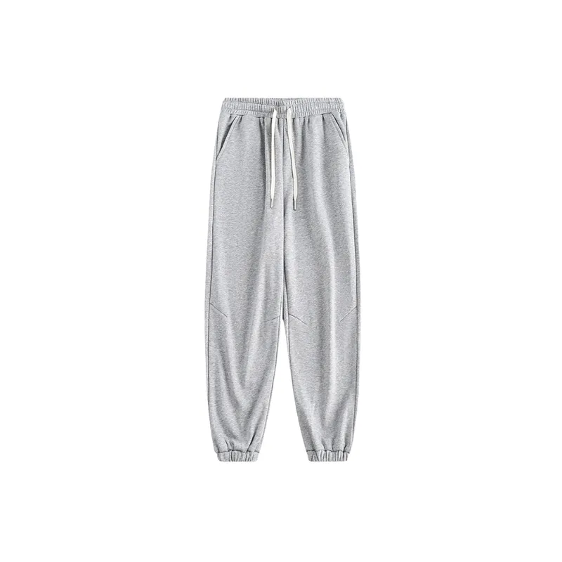 Solid Color Fleece lined Casual Pants-2