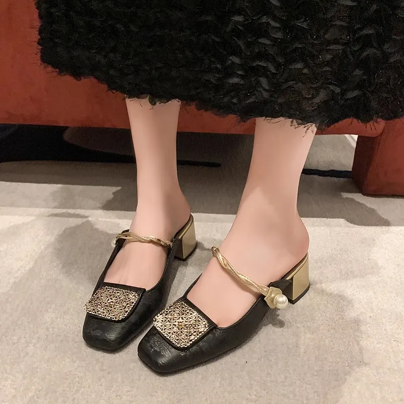 Casual Print Mules-1