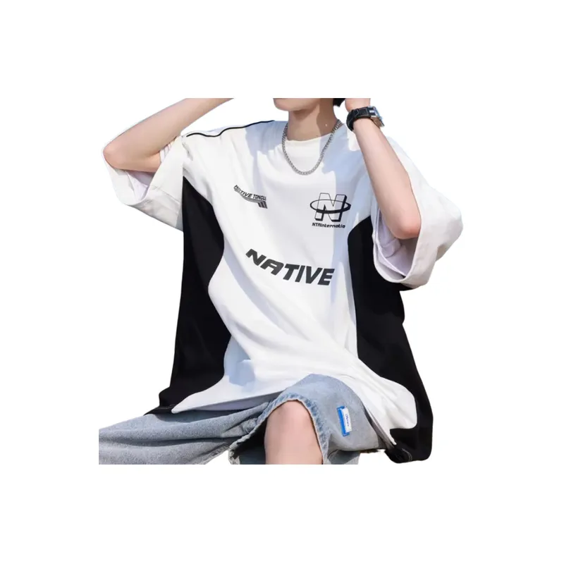Loose Hip Hop Half Sleeved T Shirt-2