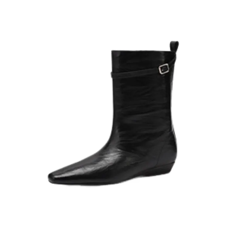 Simple Plain Knee High Boots-3