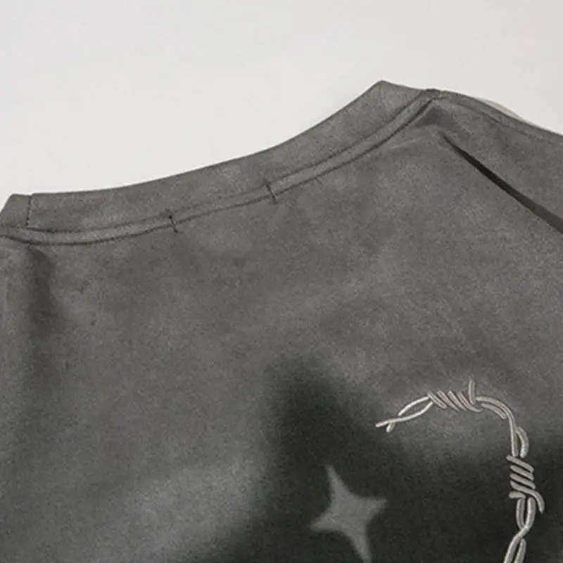 Fashion Casual Cotton Blended Fabric T Shirt Unisex-4