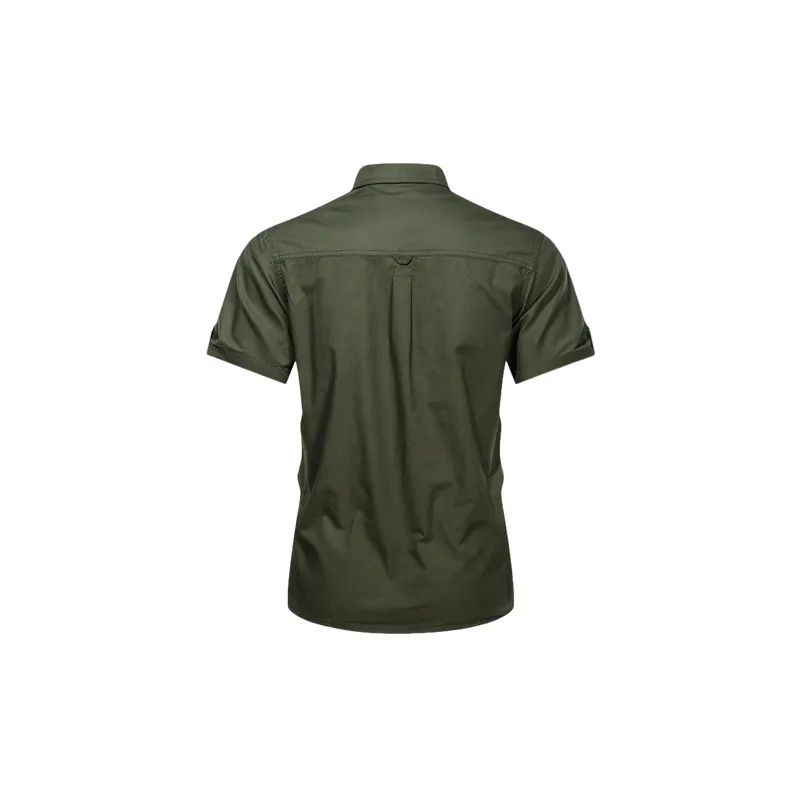 Casual Loose Cotton Shirt Man-7