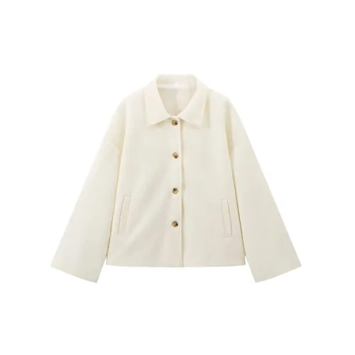 Button Loose Velvet Jacket Women