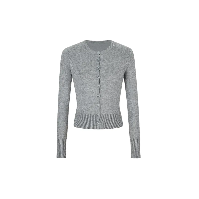 Retro Cardigan Spandex Knitwear Women-0
