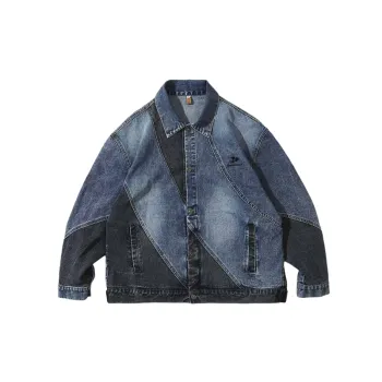 Versatile Loose Patchwork Denim Jacket