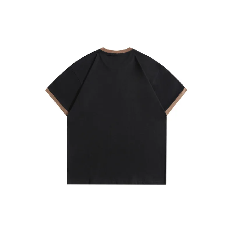 Retro Casual Cotton Blended Fabric T Shirt Unisex-1