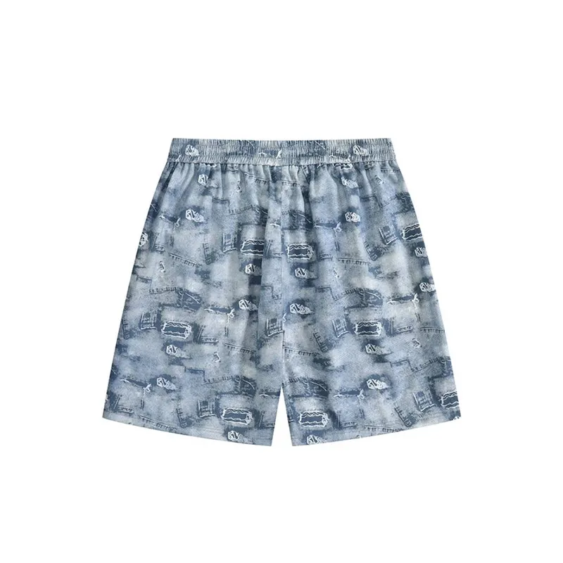 Loose Casual Five Point Baggy Beach Shorts-6