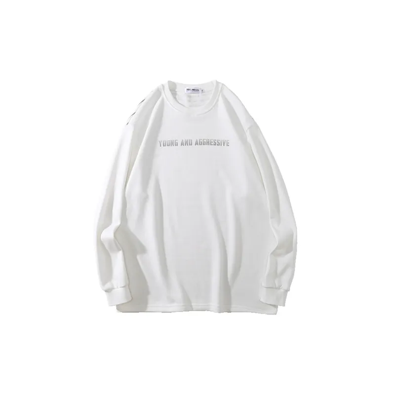 Basic Round Neck Pullover Printed Thin Sweater-0