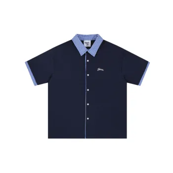 Preppy Plaid Blended Synthetic Fabrics Shirt