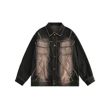 Vintage Color Block Denim Jacket