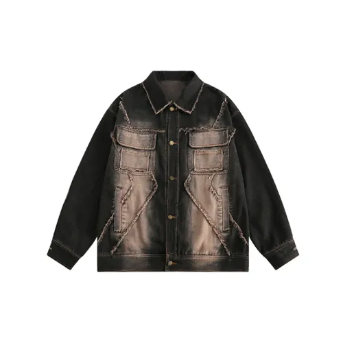 Vintage Color Block Denim Jacket