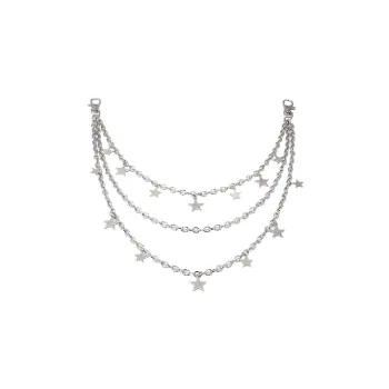 Fashionable Plain Pantss Chain Unisex