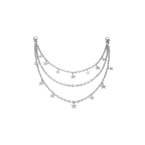 Fashionable Plain Pantss Chain Unisex