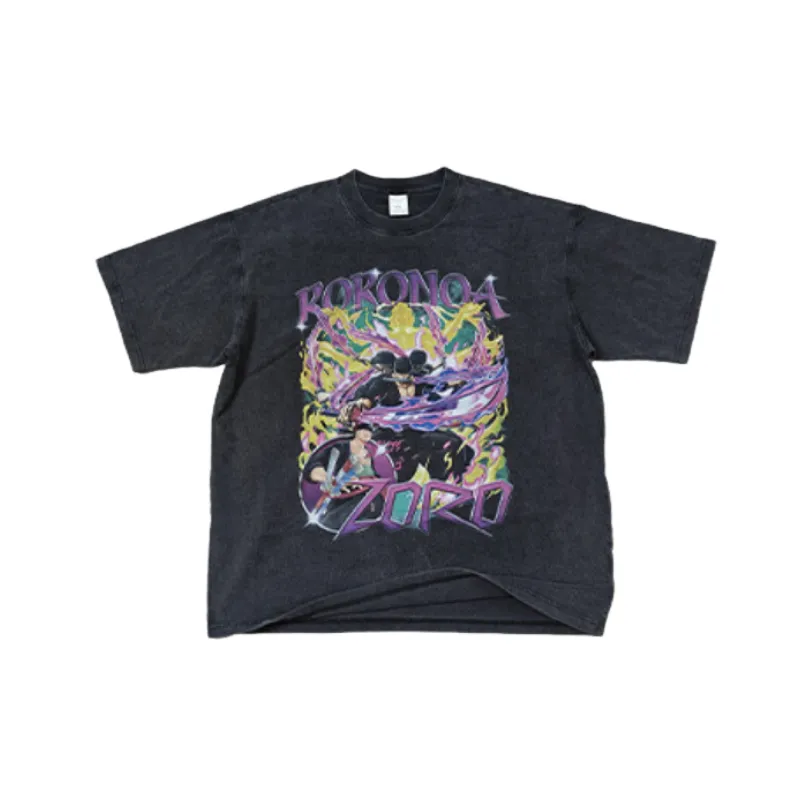 Washed Distress 100% Cotton T Shirt-3