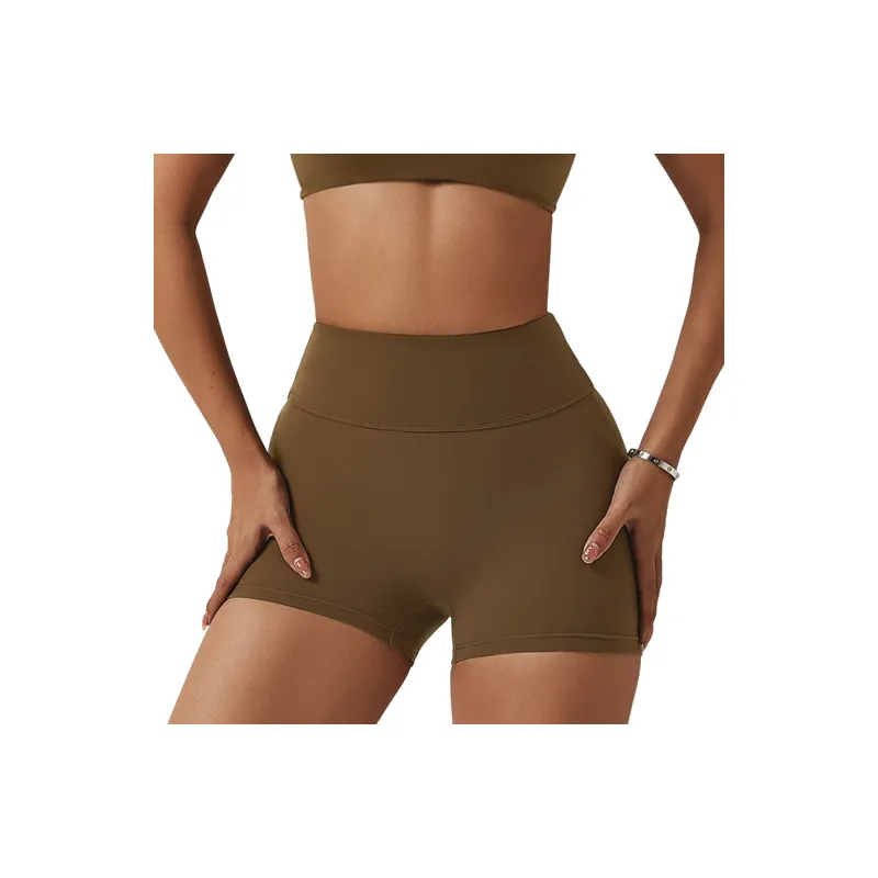 Simple Fashionable Nylon-Spandex Brushed Fabric Sports Shorts Women