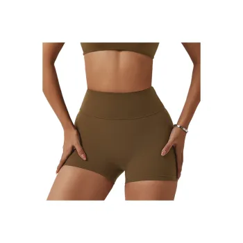 Simple Fashionable Nylon Spandex Brushed Fabric Sports Shorts Women