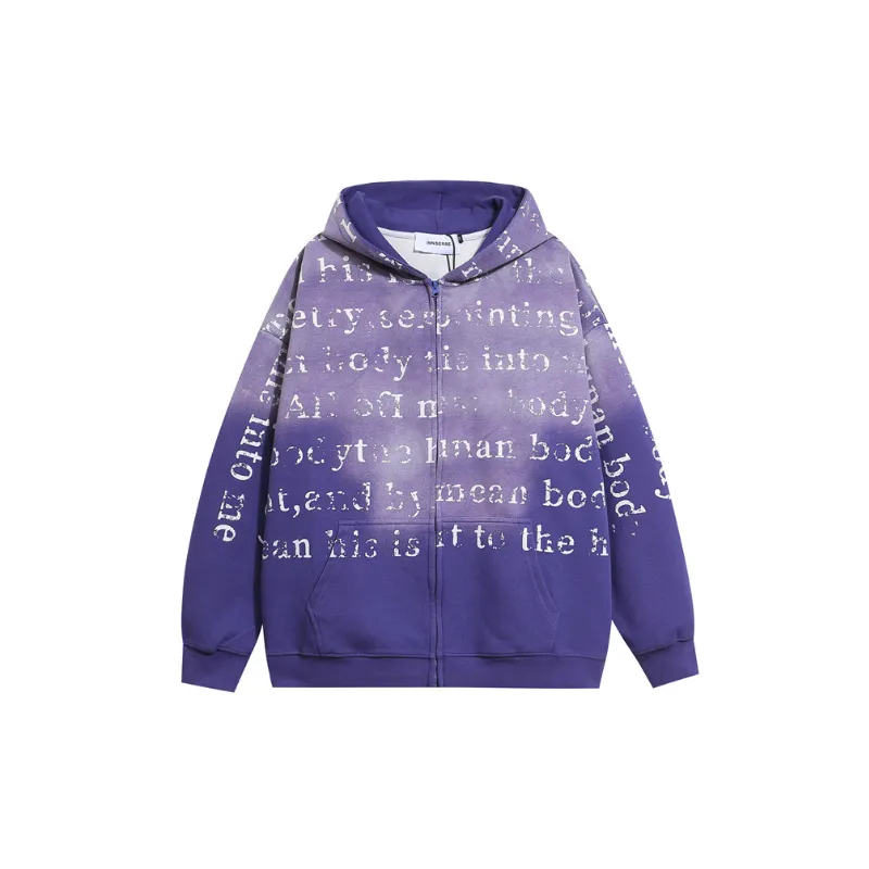 Retro Tie Dye Letter Loose Sweater-2